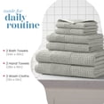 thumbnail image 2 of Martex Expression Air Sculpted 6-Piece Towel Set, Grey, 2 of 8