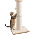 thumbnail image 1 of Cat Scratching Post 32" Tall, 5-Inch Diameter Natural Sisal Cat Scratch Post with Dangling Ball, Protect Your Furniture, Scratch-Resistant and Durable for Indoor Cats, LightGrey, Beige, 1 of 14