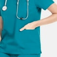 thumbnail image 3 of VIAOLI Women's Scrubs Set - V-Neck Top & Elastic Waist Pants for Nurses & Doctors, Multiple Colors, 3 of 6
