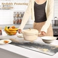 thumbnail image 2 of FREEAMG Marble Ink Abstract Art Long Trivet Table Runner Non-Slip Heat Resistant Table Protector Waterproof Unique Golden Black Hot Pads Pot Holder Table Mats, 2 of 7