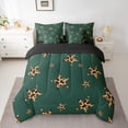 thumbnail image 2 of Castle Fairy Abstract Stars Print Bedding Comforter Set,Cheetah Print Queen Bedding Sets, 2 of 8