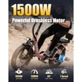 thumbnail image 6 of SUNTIBYE SE1 Folding Electric Bike for Adults, 1000W Motor, 28MPH, 48V 15Ah Battery, 20" Fat Tire E-Mountain Bike, UL2849, Pink, 6 of 7