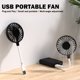 thumbnail image 5 of Ventilador enfriador de aire Ventilador de escritorio portátil USB recargable para oficina/dormitorio (negro), 5 of 7