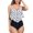 White, variant on Women's Ruffle One Piece Swimsuits V Neck Monokini Bathing Suits Tummy Control Swimwear, S-2XL