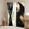 thumbnail image 3 of Dragon Curtains & Drapes ,Black Gothic Curtains 30%-50% Blackout Dragon Bedroom Decor,Safari Animal Curtains Mysterious Dragon Window Curtain 2 Panels 42"Wx90"L, 3 of 6