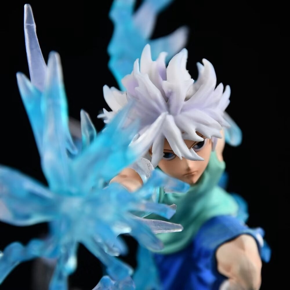 New Hunter×Hunter Killua Zoldyck (combat Ver) Character Anime Model Statue Action Figures Desktop Ornament Popular Decorations Fan Souvenirs Creative Gift Collectable