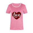 thumbnail image 3 of T-shirt Décontracté pour Femmes à Imprimé, Col Rond, Coupe Ample, Manches Courtes, Haut Blouse Chandail, 3 of 9