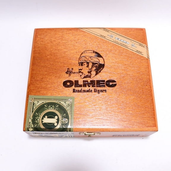 Olmec Robusto Empty Wood Cigar Box 6.25" x 5.75" x 2"