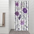 thumbnail image 3 of Waterproof Pioneer Shower Curtain 36x72 Inch Polyester Unique Colorful Floral Shower Curtain for Bathroom Hotel Home Decor with 7 Plastic Hooks, 3 of 5