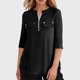 thumbnail image 2 of Camiseta informal de mujer con mangas 3/4, cremallera y bolsillos. Prenda funcional y elegante., 2 of 5