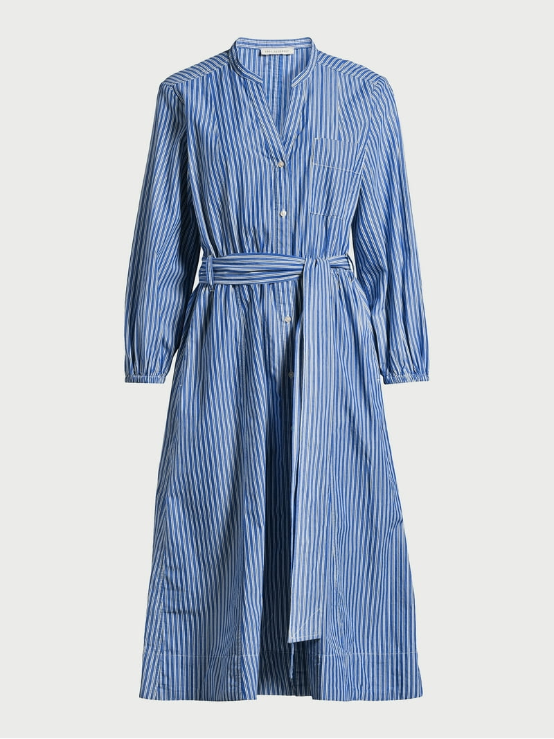 Free Assembly Women's Belted Midi Dress, Sizes XS-XXXL - Walmart.com