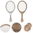 thumbnail image 3 of 2 Pcs Miroirs à Main pour Femmes Miroirs de Maquillage Vintage pour Filles, 3 of 8