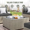 thumbnail image 6 of Amopatio 5 Pieces Patio Conversation Set, Outdoor Sectional PE Rattan Wicker Furniture Seat,GRAY, 6 of 6