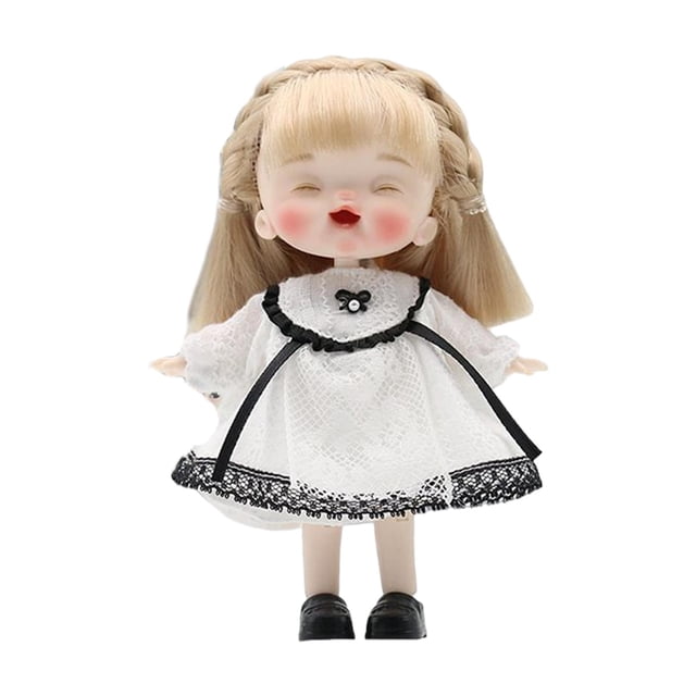 Muñeca de Maquillaje, Juguetes para Y Niñas, Accesorios de Vestir, Muñeca Articulada de Rótula Flexible de 14 Cm para Regalos de Cumpleaños Estilo B Baoblaze Muñecas de maquillaje