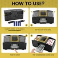 thumbnail image 2 of 4 Decks Automatic Card Shuffler, USB-C/Battery-Powered Shuffler for UNO, Phase10, Texas Hold'em, Poker, Home Card Games, Blackjack, Party Club, No Poker, 2 of 8