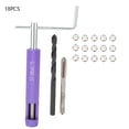 thumbnail image 1 of Juego de herramientas de inserción y reparación de roscas, manguito de tornillo de alambre de acero inoxidable, 18 Uds. (M6*0,75), 1 of 8