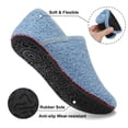 thumbnail image 4 of Barerun Slip-On Indoor House Shoes with Soft Insole & Rubber Sole Blue, 4 of 7
