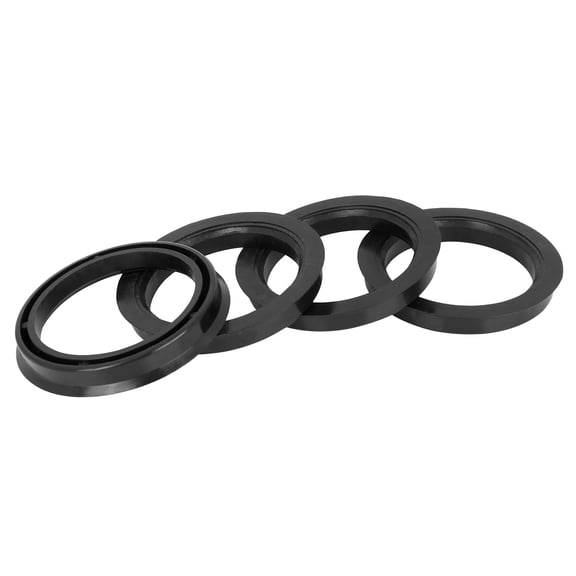 4pcs Plastic 72.6mm to 57.1mm Car Hub Centric Rings Wheel Spacer Black