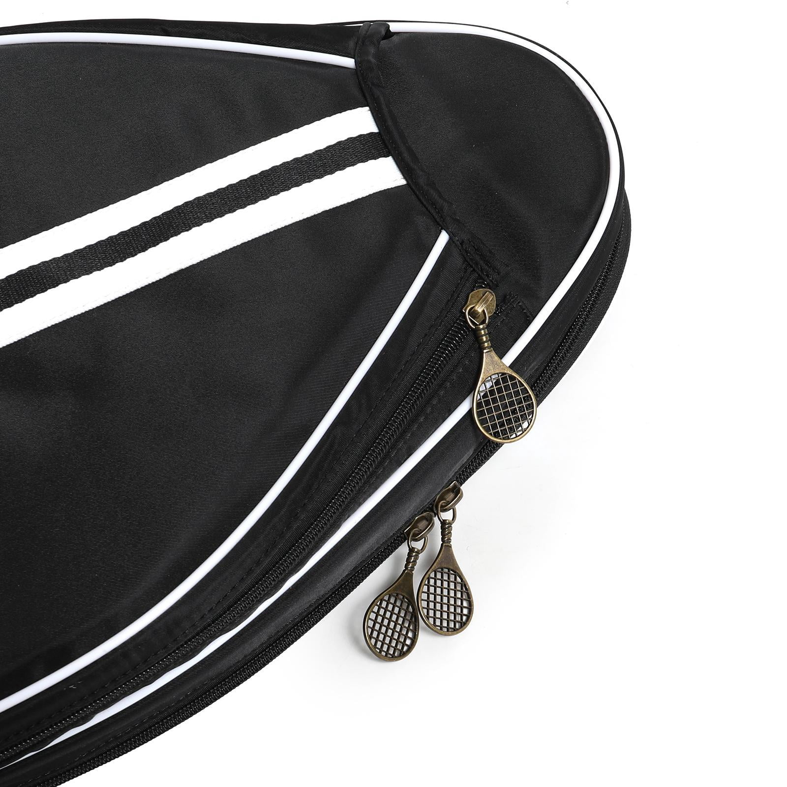 funtasica Tennis Bag Tennis Racket Bag Adjustable Strap Outdoor Equipment Versatile Multipurpose Badminton Racquet Pouch Pickleball Bag Black