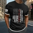 thumbnail image 2 of Charmgo Mens Shirts, Clearance Items, Men's Independence Day Flag Print Leisure Sports Comfortable Breathable Crew Neck Short Sleeve T Shirt Golf Shirts for Men, Polo Shirts for Men Black, 2 of 4