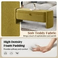 thumbnail image 6 of Vastcury 41.7" End of Bed Bench for Bedroom, Teddy Upholstered Storage Ottoman Bench, Green, 6 of 7
