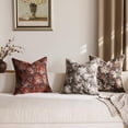thumbnail image 6 of SUSIELADY Floral Pillow Cover 18 x 18 Inches – Vintage Chenille Square Throw Pillow, Soft Decorative Farmhouse Accent for Couch Sofa Living Room Bedroom, 1 Piece, Coffee Brown, 6 of 6
