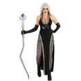 thumbnail image 4 of Disfraz de bruja espeluznante para mujer, disfraz de Carnaval gótico Medieval con capucha, capa de mago, juego de rol, vestido de fiesta elegante, 4 of 5