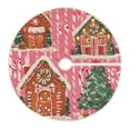 thumbnail image 6 of Yayeee Christmas Tree Skirt 47 inches for Xmas Tree Holiday Party Decoration, Brown Gingerbread Houses, 6 of 6