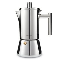 Easyworkz Diego 12 Cup Stovetop Espresso Coffee Maker Stainless Steel Italian Moka Pot, 17.5 oz