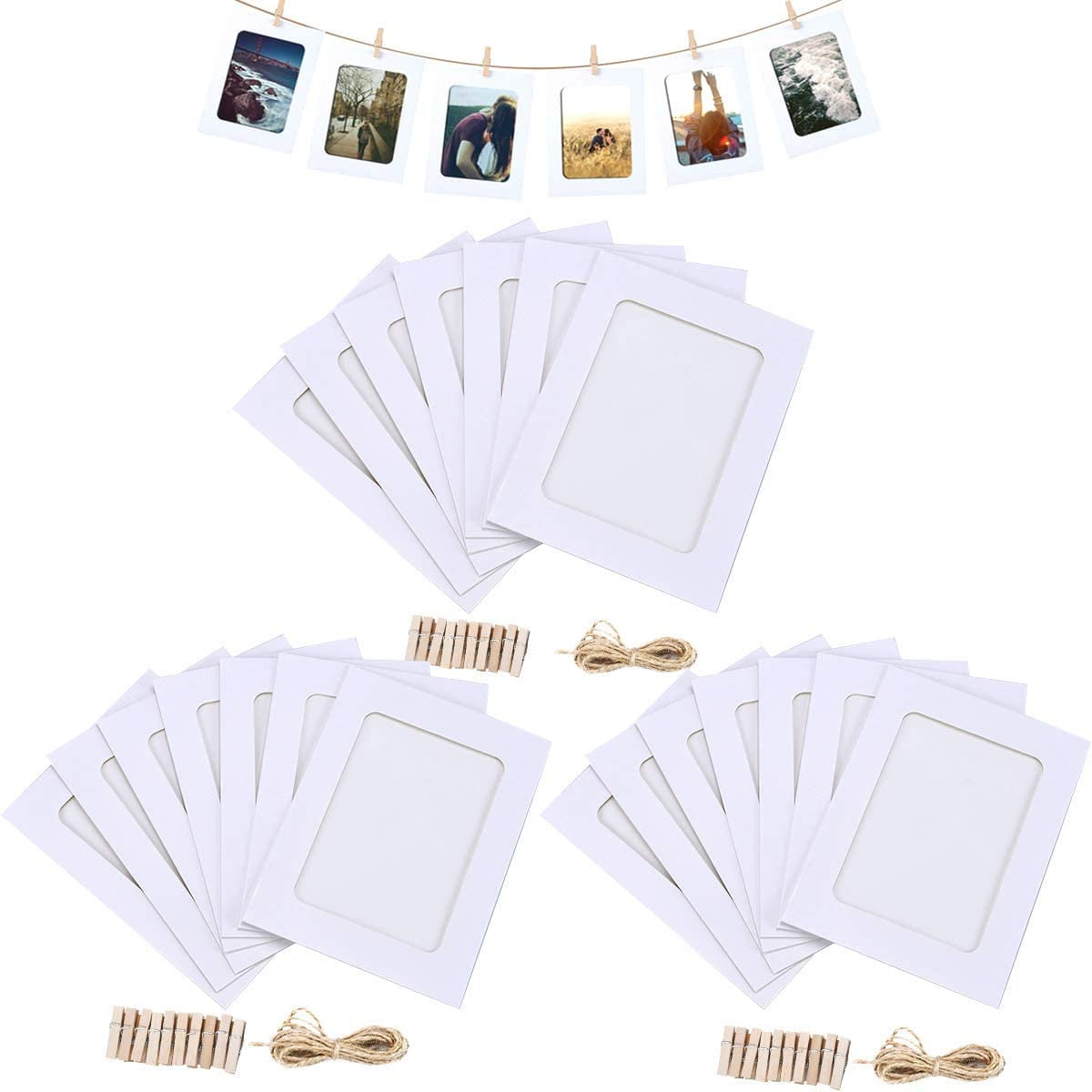 Paper Photo Frame 5x7 Kraft Paper Picture Frames 30 PCS DIY Cardboard