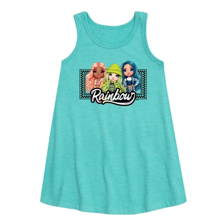 

Rainbow High - Rainbow Checkered Frame - Toddler and Youth Girls A-line Dress