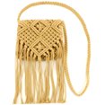 thumbnail image 1 of HEVIRGO Beach Bag Long Tassels Storage Rattan Multipurpose Single Shoulder Strap Bag for Beach, 1 of 10