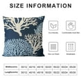 thumbnail image 5 of Nawypu  Ocean Theme Starfish Sea Horse Coral Anchor Home Decorative Throw Pillow Case Cushion Cover for Couch Sofa Bed (Ocean Theme - Navy Blue), 5 of 5