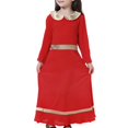 thumbnail image 7 of Muslim Fashion Girl Dress Loose Abaya Dubai Turkey Color Block Maxi Dress Long Sleeve Girls Dresses Islamic Children's Clothing 4-17 Years 50% Saving, 7 of 7