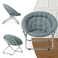 thumbnail image 6 of MoNiBloom Single Folding Cozy Chair, 600D Oxford Saucer Chair for Bedroom Living Room, Foldable Lounge Chair,Teal Blue, 6 of 9