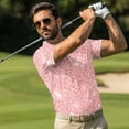 thumbnail image 4 of Uorisanigo Pink Glitter Couple Matching Outfit His and Hers Clothing Mens Golf Shirts Size S Quick Dry Short Sleeve Shirts for Athletic and Golf Clothes for Women with Shorts Pockets, 4 of 8