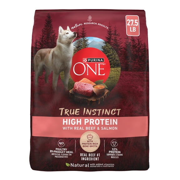 Purina ONE Natural, High Protein Dry Dog Food; SmartBlend True Instinct With Real Beef & Salmon (Various Sizes)
