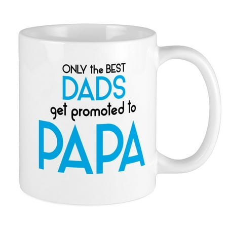CafePress - BEST DADS GET PROMOTED TO PAPA Mugs - Unique Coffee Mug, Coffee Cup (Best Dad Coffee Mug)
