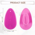 thumbnail image 5 of Unique Bargains Silicone Face Scrubber Soft Exfoliator Cleansing Brush for Facial Exfoliator Rose Red 3.15"x1.85"x1.14", 5 of 7