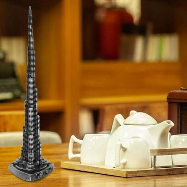 Modèle de Tour Dubai en Alliage, Tour Burj Khalifa, Design Vintage de 7,1 Pouces pour Chambre à Coucher