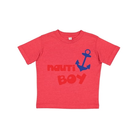 

Inktastic Nauti Boy Boat Anchor Sailor Sailing Nautical Gift Toddler Boy Girl T-Shirt