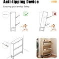 thumbnail image 6 of Wirrytor Shoe Storage Cabinet with Flip Drawers for Entryway, Freestanding Shoe Organizer, Holds up to 20 Pairs of Shoes,, Natural, 6 of 10