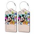 thumbnail image 1 of Mickey Mouse And Minnie Mouse Luggage Tags for Suitcases Travel ID Identification Labels Set for Bags-4 PCS, 1 of 5