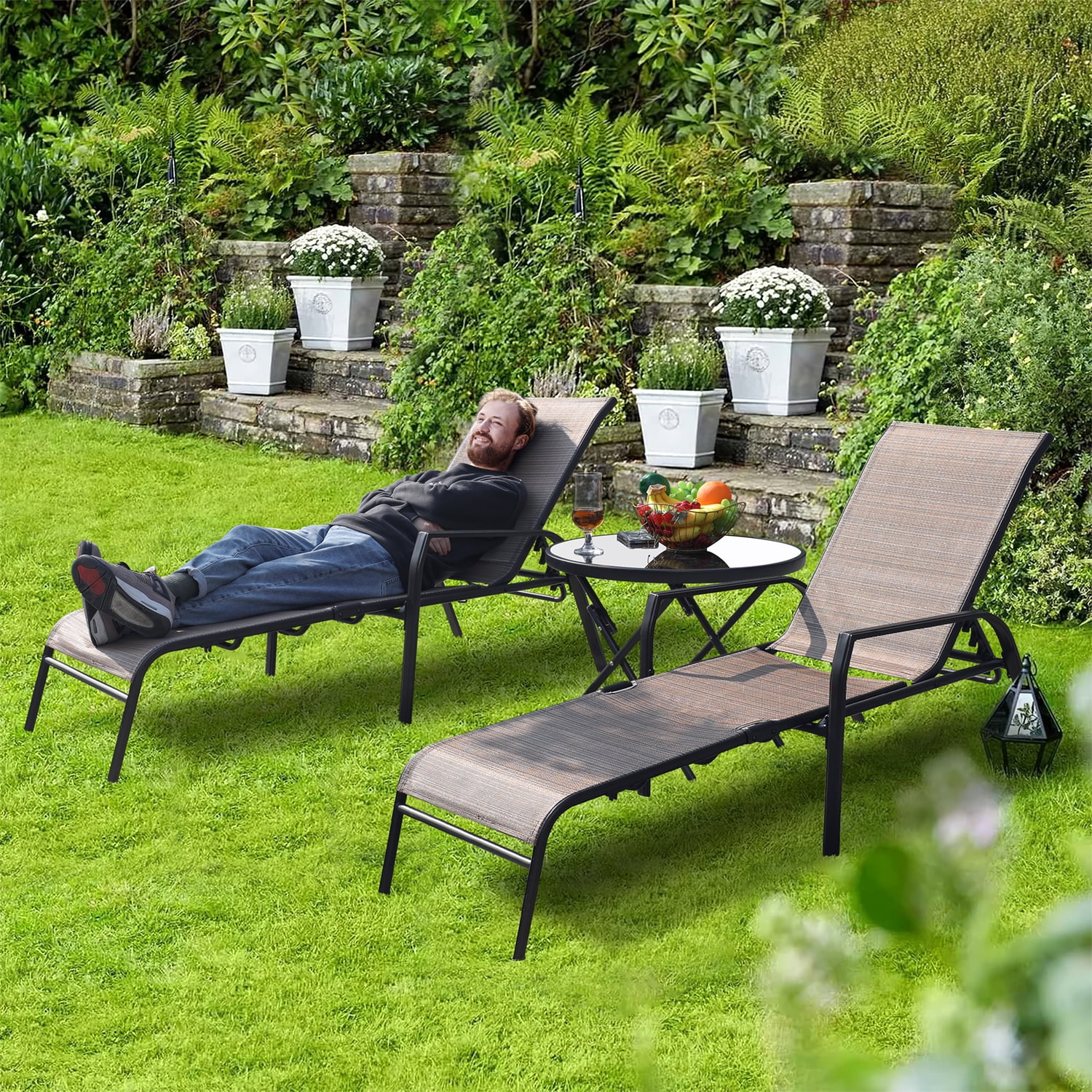 Devoko patio chaise lounge discount