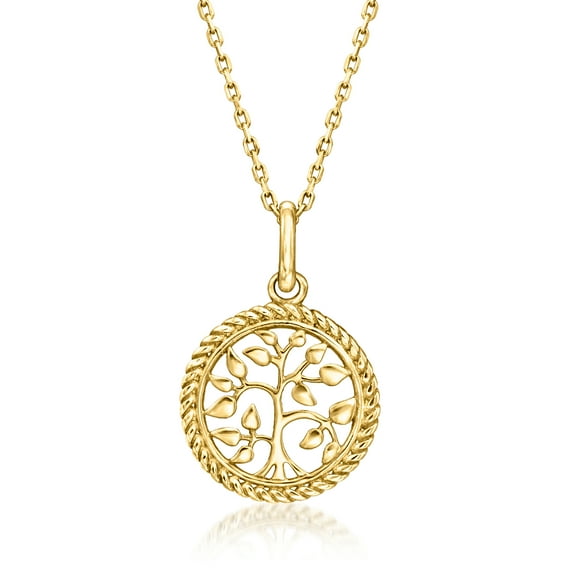 Ross-Simons 10kt Yellow Gold Tree Of Life Pendant Necklace, Women's, Adult