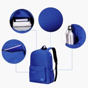 K-Cliffs Unisex Classic Water Resistant School Backpack in Royal Blue, Teen-Adult