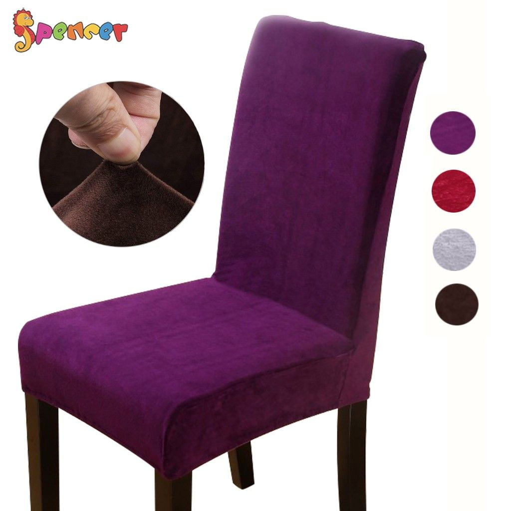 Details about   Slipcover Dining Chair Crushed Velvet Slip Covers Seat Elastic Stretch Removable 