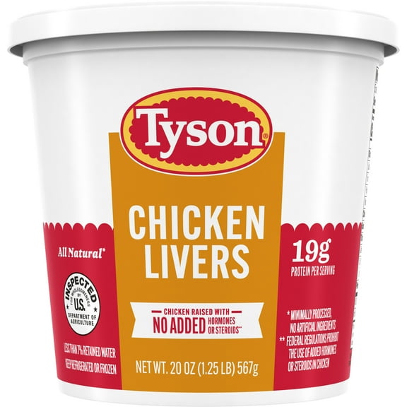 Tyson All Natural Chicken Livers, 1.25 lb