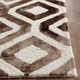thumbnail image 3 of Safavieh Dip Dye Collection DDY679L Handmade Geometric Watercolor Ivory and Chocolate Wool Area Rug (5' x 8'), 3 of 10