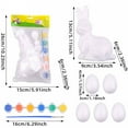 thumbnail image 3 of Yyuenw DIY Easter Bunny Arts & Crafts Painting Kit for Kid Easter Bunny Egg Wooden Art Craft Supplies Coloring Magnets Ornaments for Easter Basket Stuffers Birthday Spring Party Favor, 3 of 5
